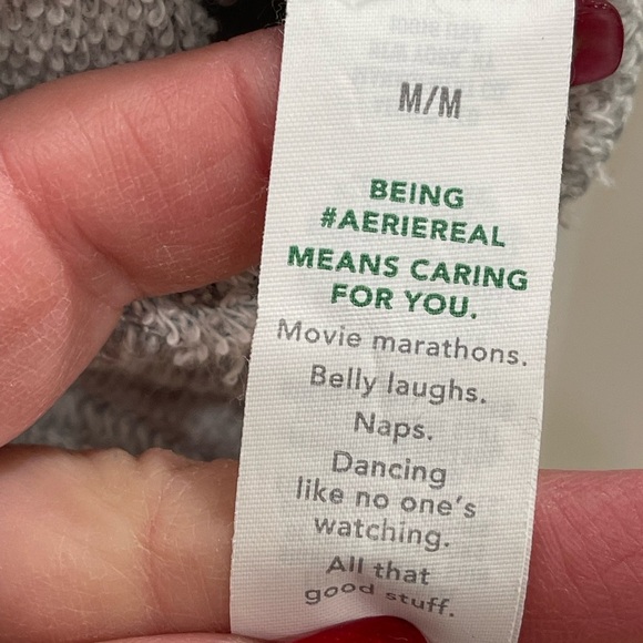 Aerie Gray Oversized Hoodie size M - Picture 4 of 6